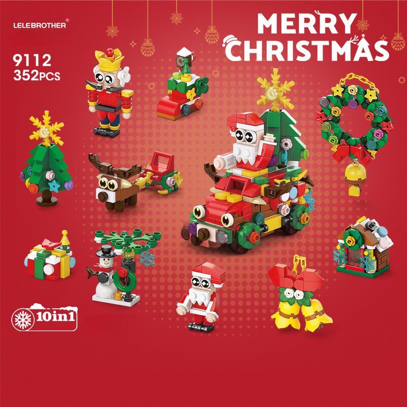 Quà tặng mô hình lắp ráp Bộ 10 chi tiết Noel xinh xắn quà tặng noel, quà tặng người yêu