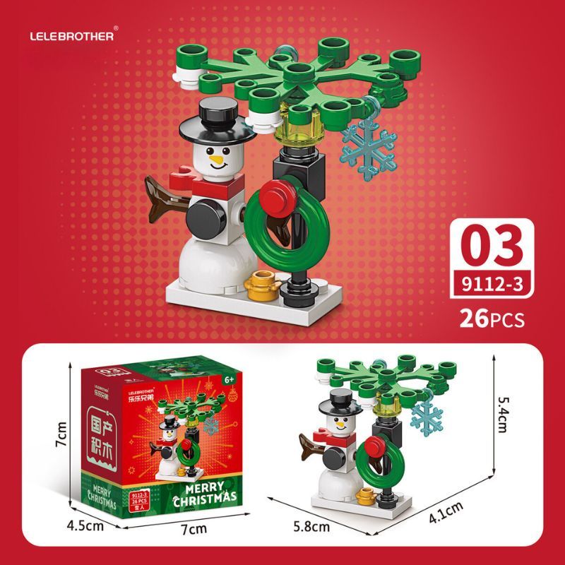 Quà tặng mô hình lắp ráp Bộ 10 chi tiết Noel xinh xắn quà tặng noel, quà tặng người yêu