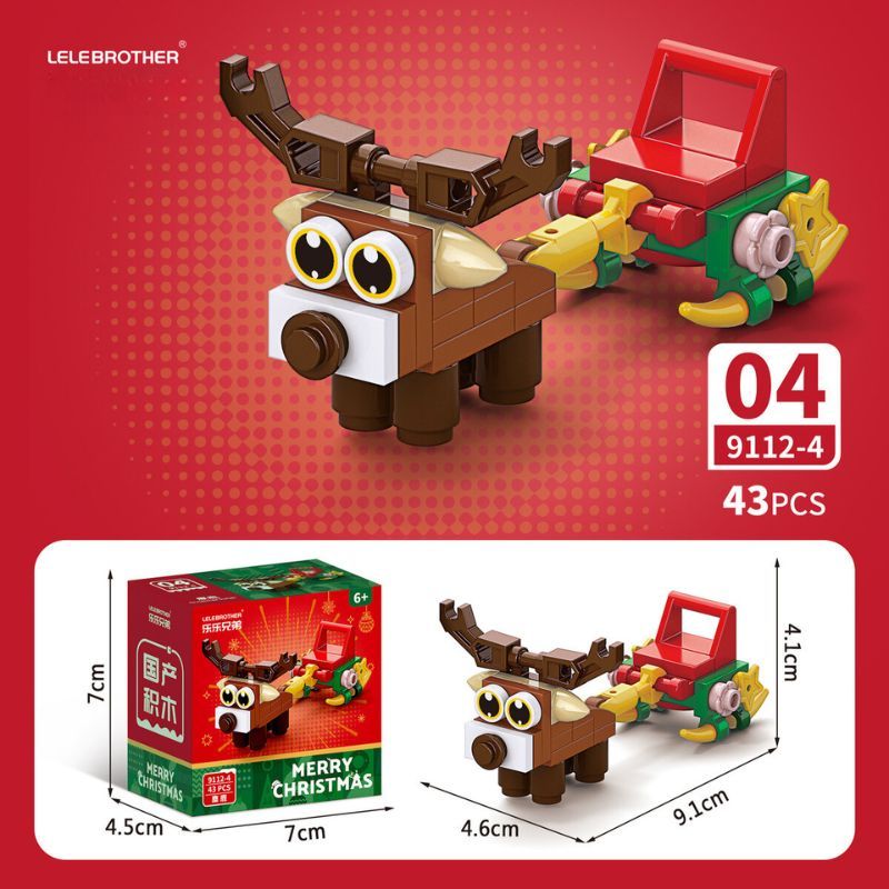 Quà tặng mô hình lắp ráp Bộ 10 chi tiết Noel xinh xắn quà tặng noel, quà tặng người yêu