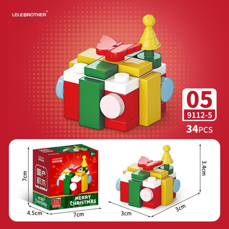 Quà tặng mô hình lắp ráp Bộ 10 chi tiết Noel xinh xắn quà tặng noel, quà tặng người yêu