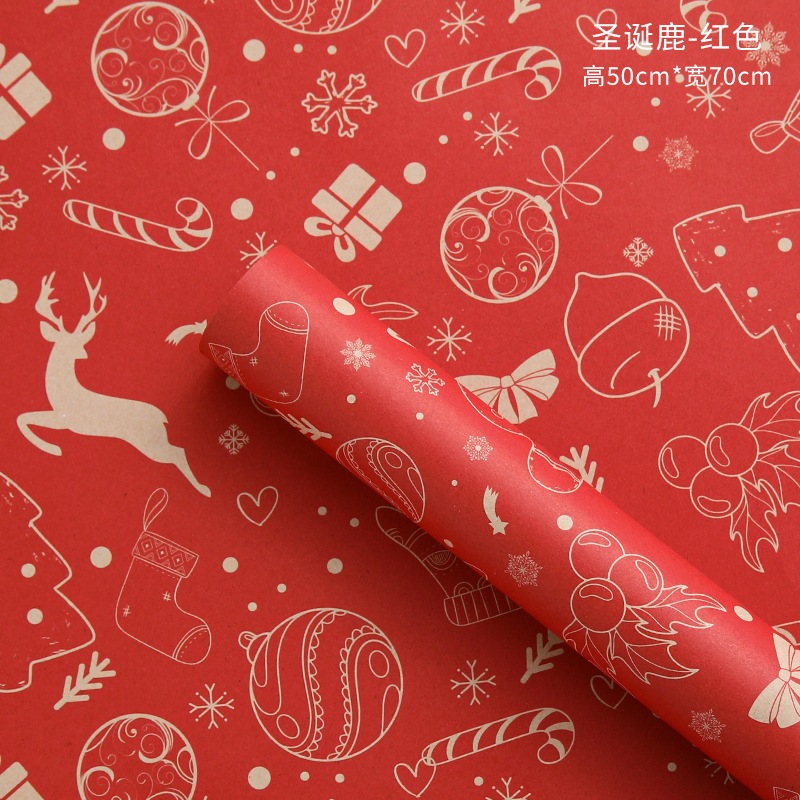 Giấy gói quà noel, giấy gói quà giáng sinh nhiều màu sắc xinh xắn dễ thương