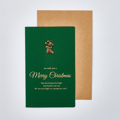 Set Thiệp Noel gồm Bao thư, Thiệp đính charm và Giấy viết tặng người yêu, tặng bạn bè