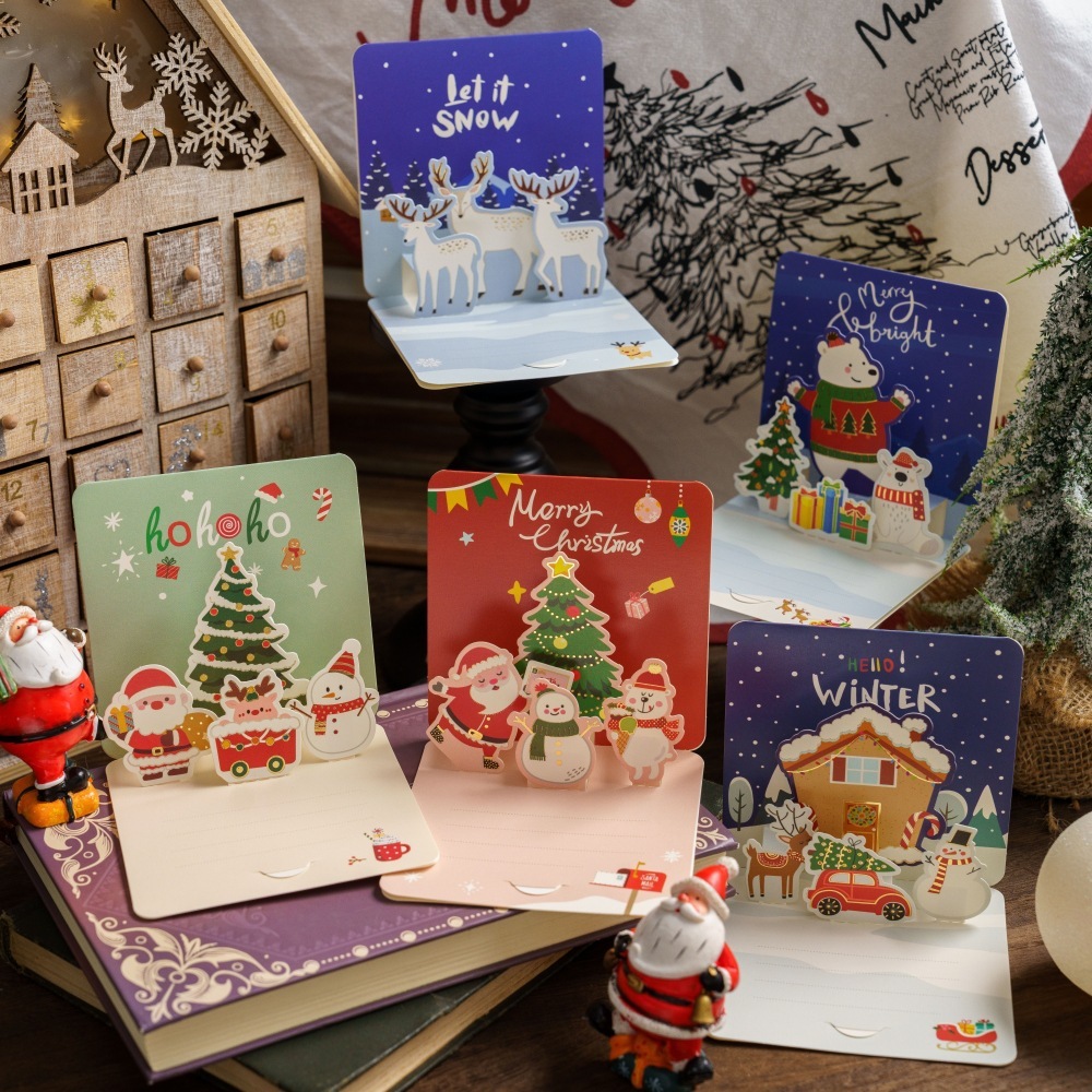 Set Thiệp noel 3D xinh xắn tặng người yêu, tặng bạn bè