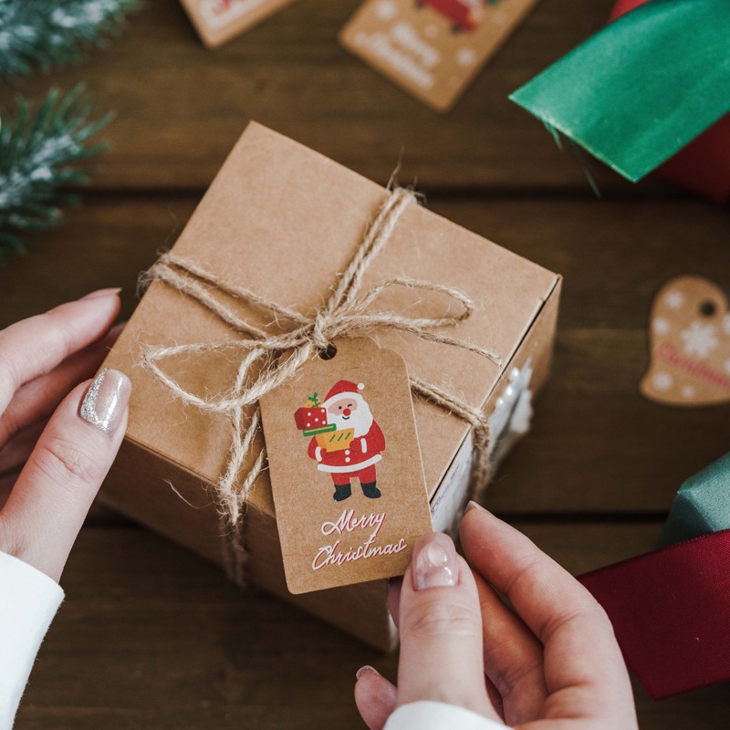 Card nhỏ hình Noel xinh xắn, phụ kiện trang trí hộp quà