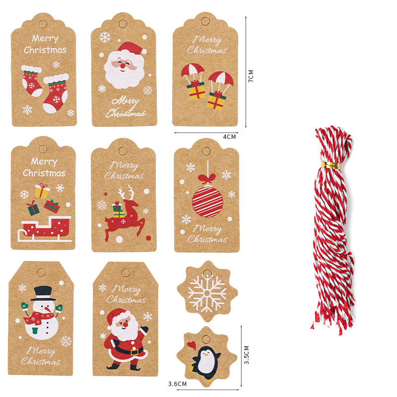 Card nhỏ hình Noel xinh xắn, phụ kiện trang trí hộp quà
