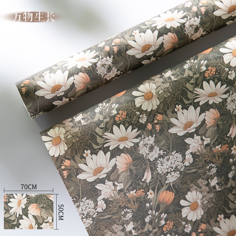Giấy gói quà cao cấp cúc hoạ mi, hoa thuỷ tiên độc đáo, sang trọng