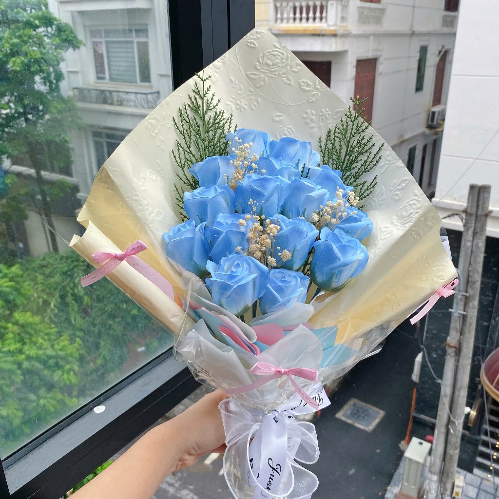 [HỎA TỐC] Quà tặng Bó hoa sáp hình thoi xinh xắn tặng bạn bè, người yêu