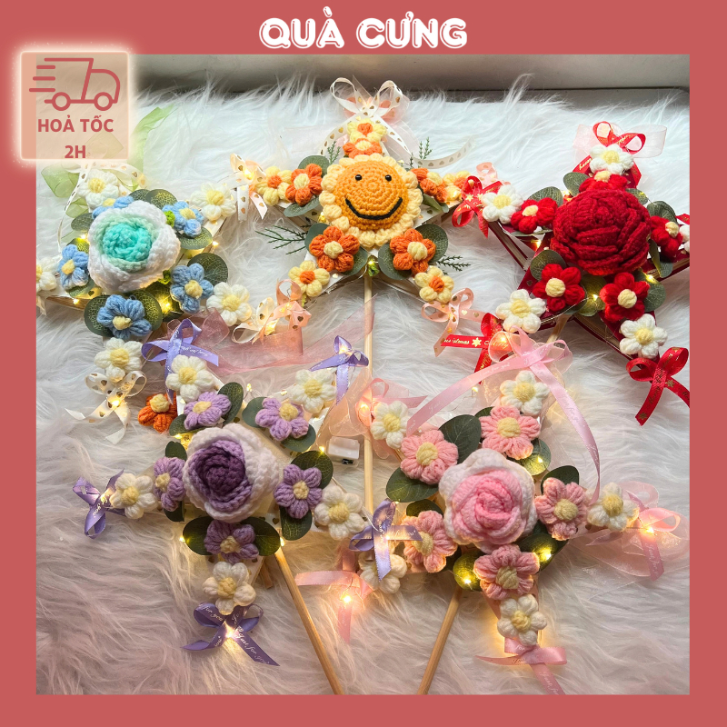 Đèn ông sao hoa len thủ công quà tặng tết Trung Thu cho bạn bè, người yêu