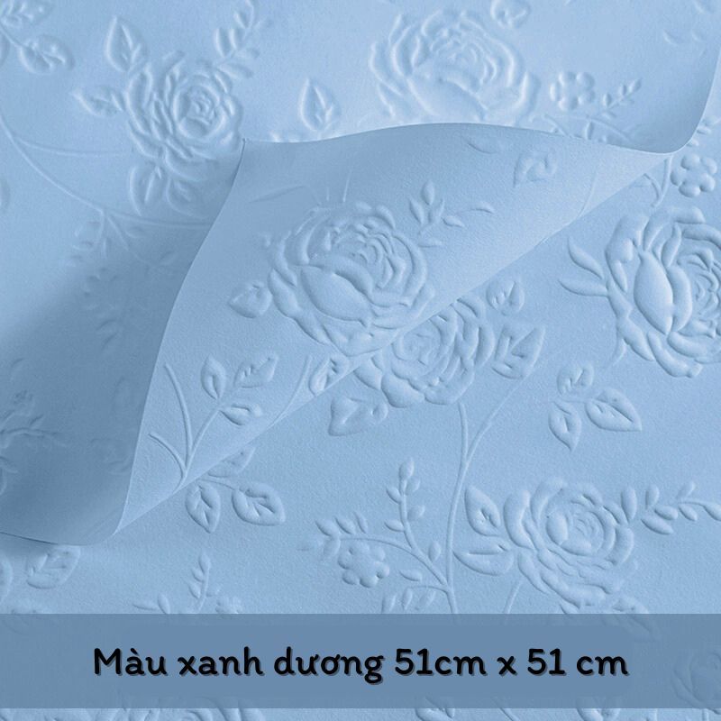 Giấy gói hoa, gói quà họa tiết hoa hồng in nổi dày dặn, xinh xắn