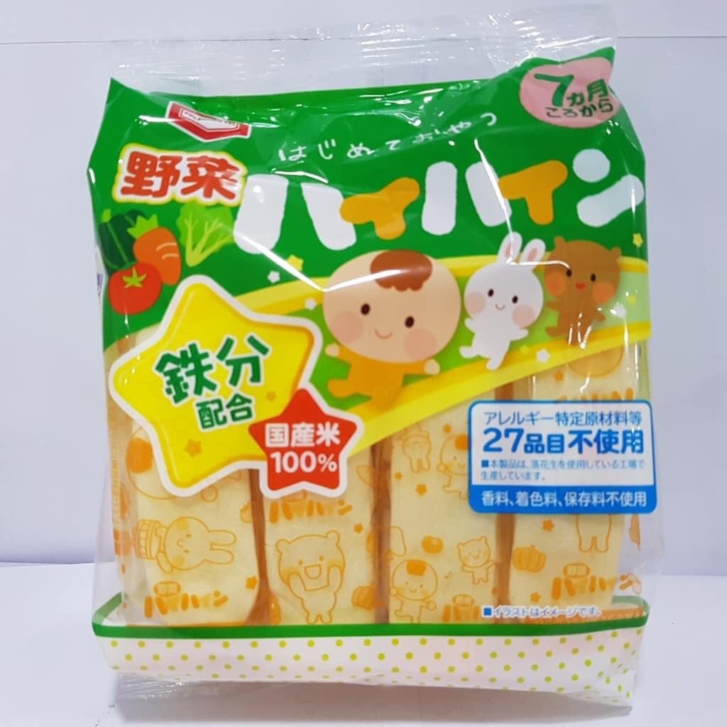 BÁNH GẠO TƯƠI HAIHAIN CỦA NHẬT   cho bé từ 7 tháng tuổi date mới nhất t3.2024