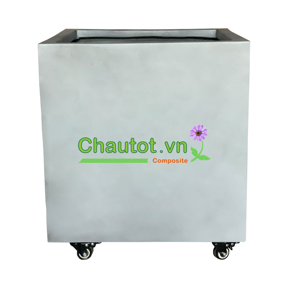 Chậu Composite Vuông kèm đế bánh xe BAOBINH CT2064
