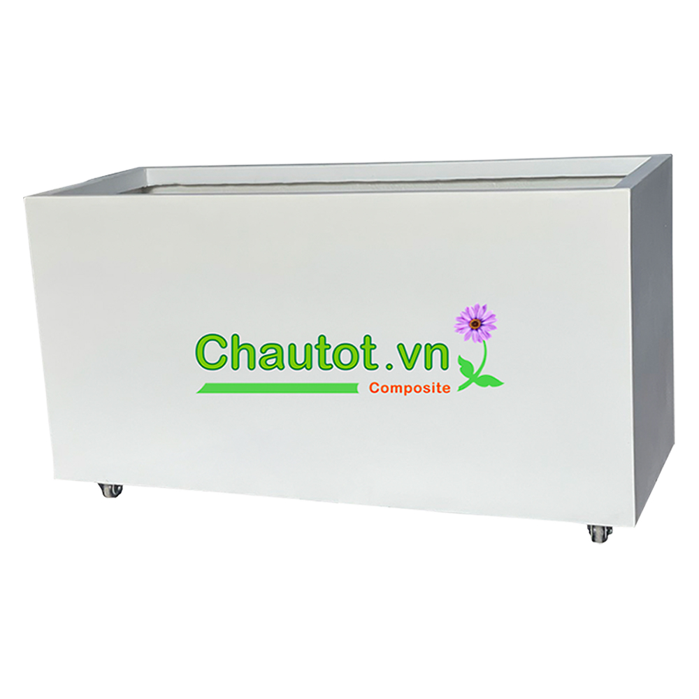 Chậu Composite Chữ Nhật kèm đế bánh xe BAOBINH CT2066
