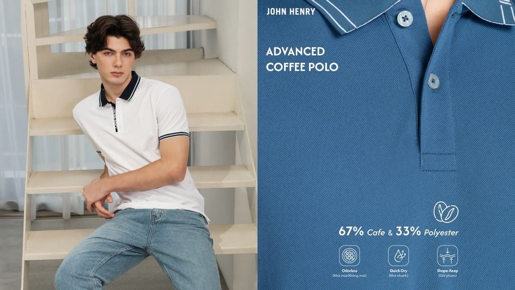 ADVANCED COFFEE POLO | ÁO POLO SỢI CÀ PHÊ CHO PHONG CÁCH HIỆN ĐẠI