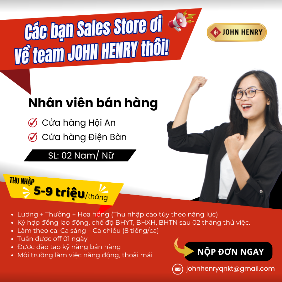TUYỂN DỤNG - Nhân viên bán hàng