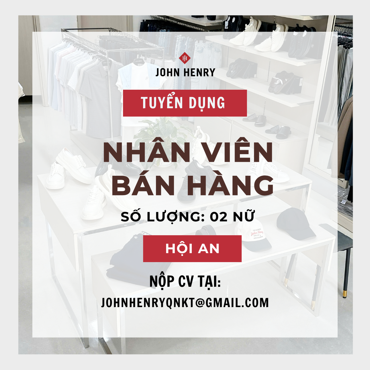 TUYỂN DỤNG NHÂN VIÊN BÁN HÀNG TẠI HỘI AN