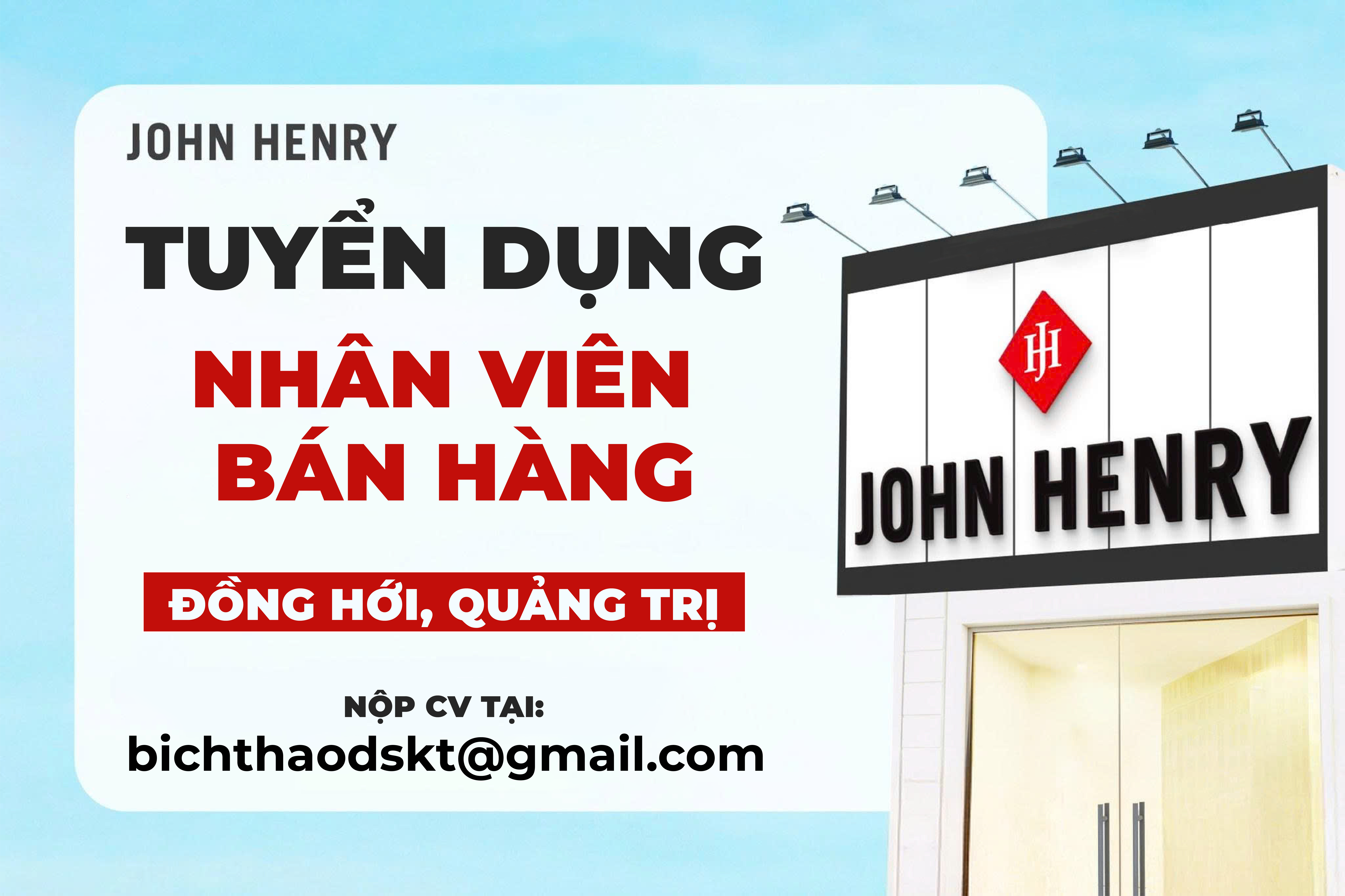 TUYỂN DỤNG NHÂN VIÊN BÁN HÀNG ĐỒNG HỚI