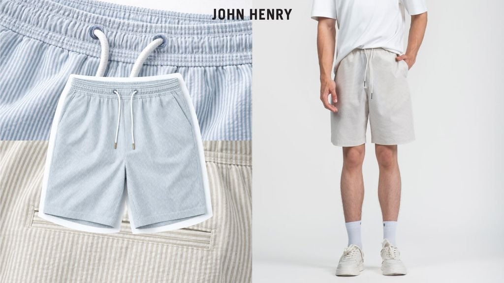 RELAXED FIT STRIPED SHORTS | Quần Shorts Sọc Dọc Relaxed Fit Thoải Mái Cho Mọi Chuyển Động