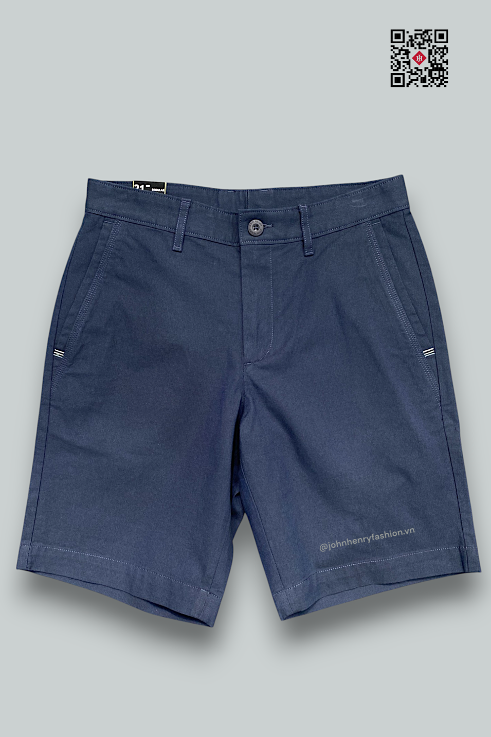 Quần Short Nam Khaki Trên Gối