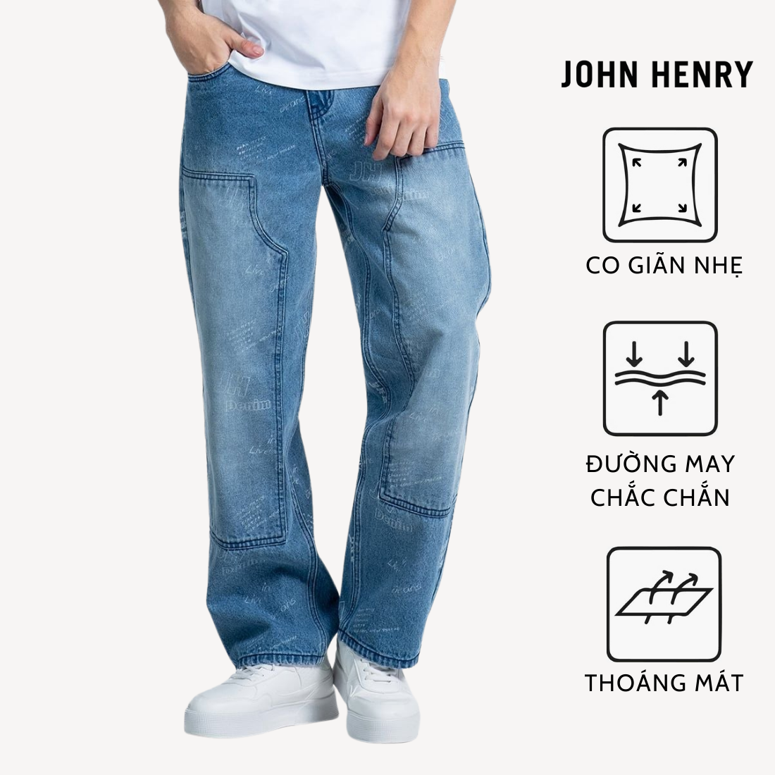Quần Jeans Baggy Năng Động