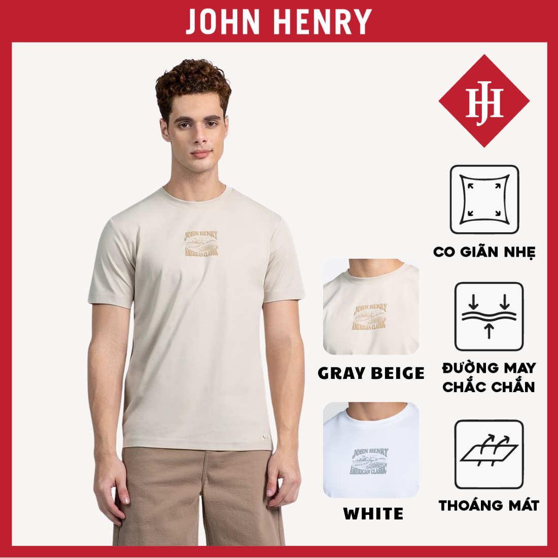 Áo Thun Nam Tay Ngắn Form Vừa