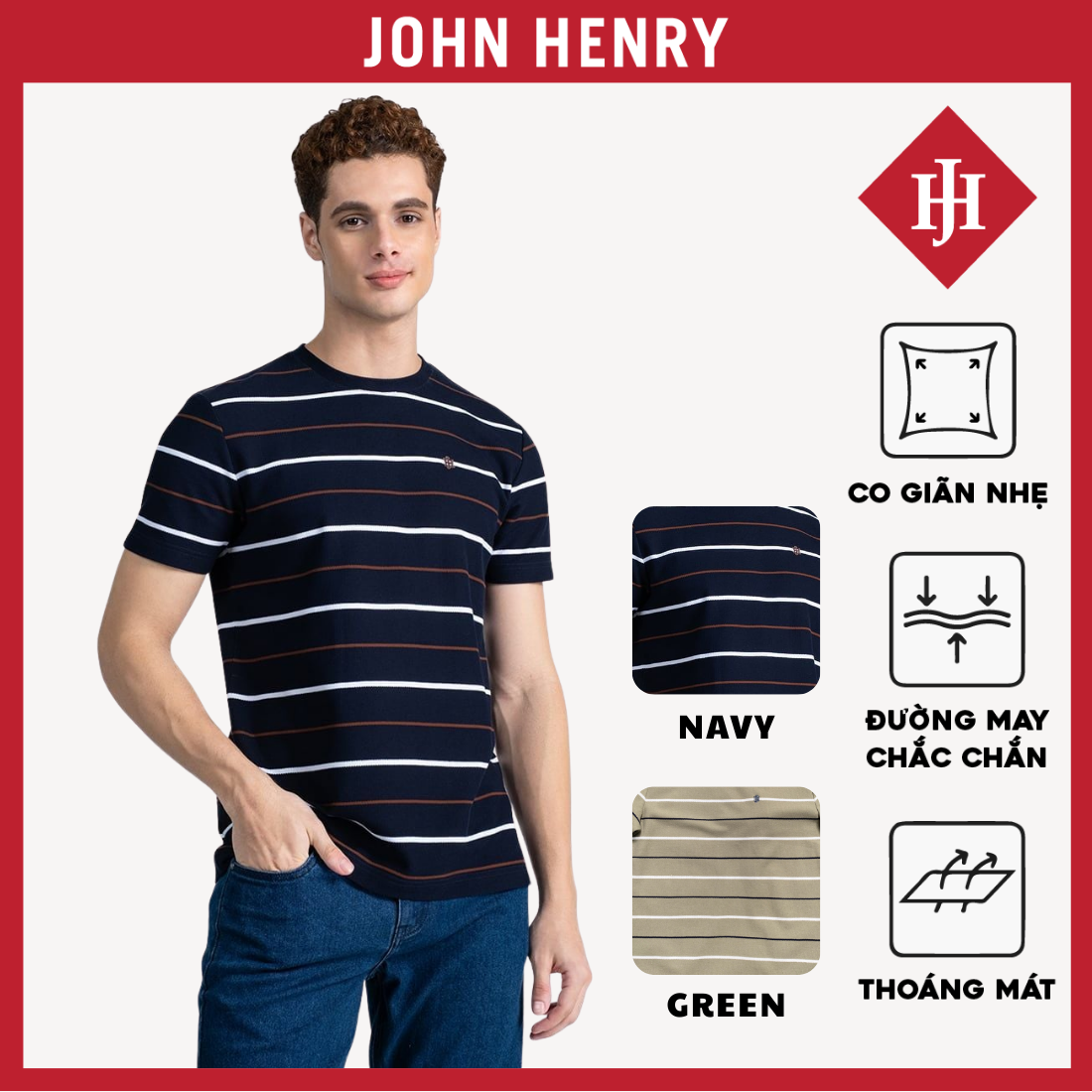 Áo Thun Nam Tay Ngắn Form Vừa