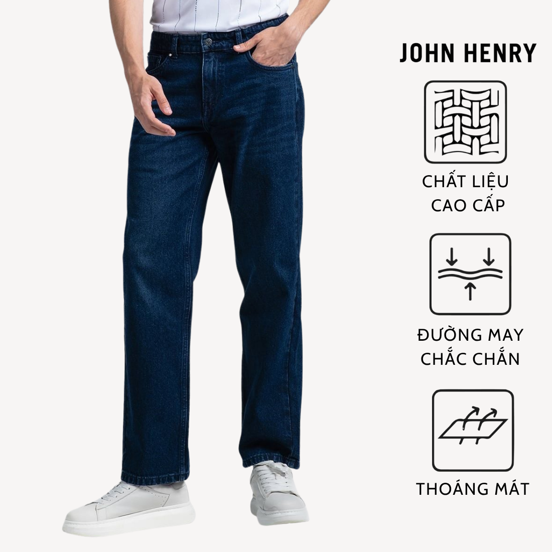 Quần Jeans Nam Classic Form Rộng