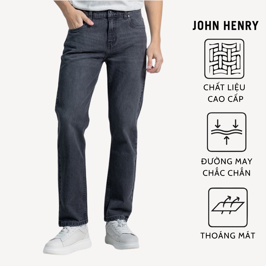 Quần Jeans Nam Regular Form Vừa