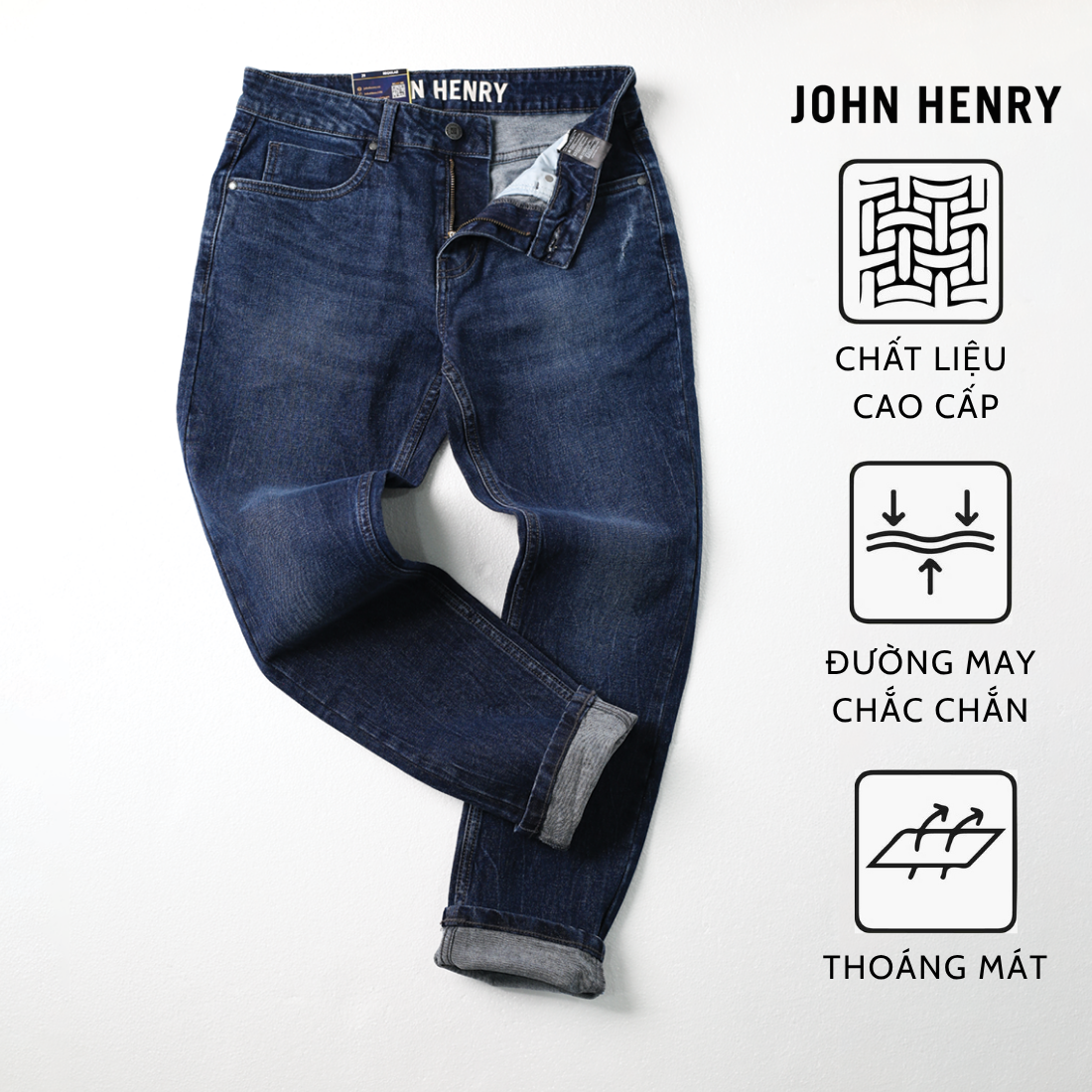 Quần Jeans Nam Regular Form Vừa