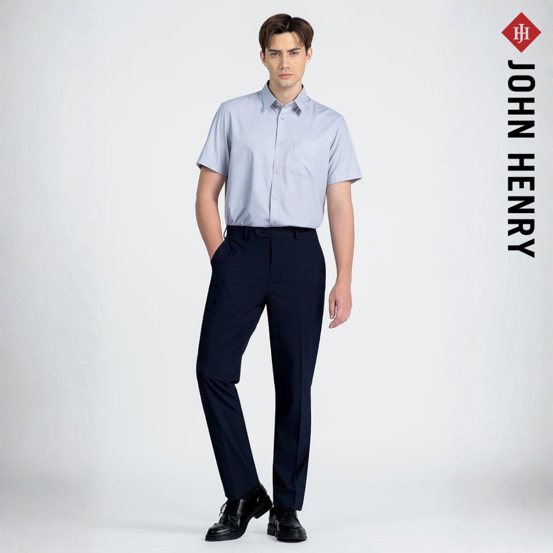 Áo Sơ Mi Nam Công Sở Tay Ngắn Vải Bamboo