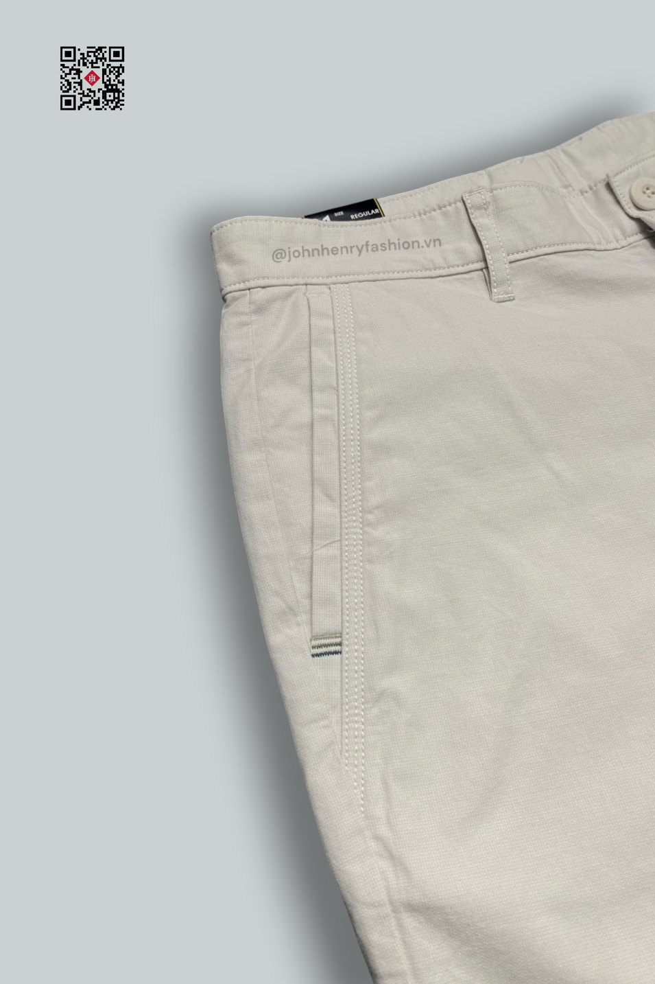 Quần Short Nam Khaki Trên Gối