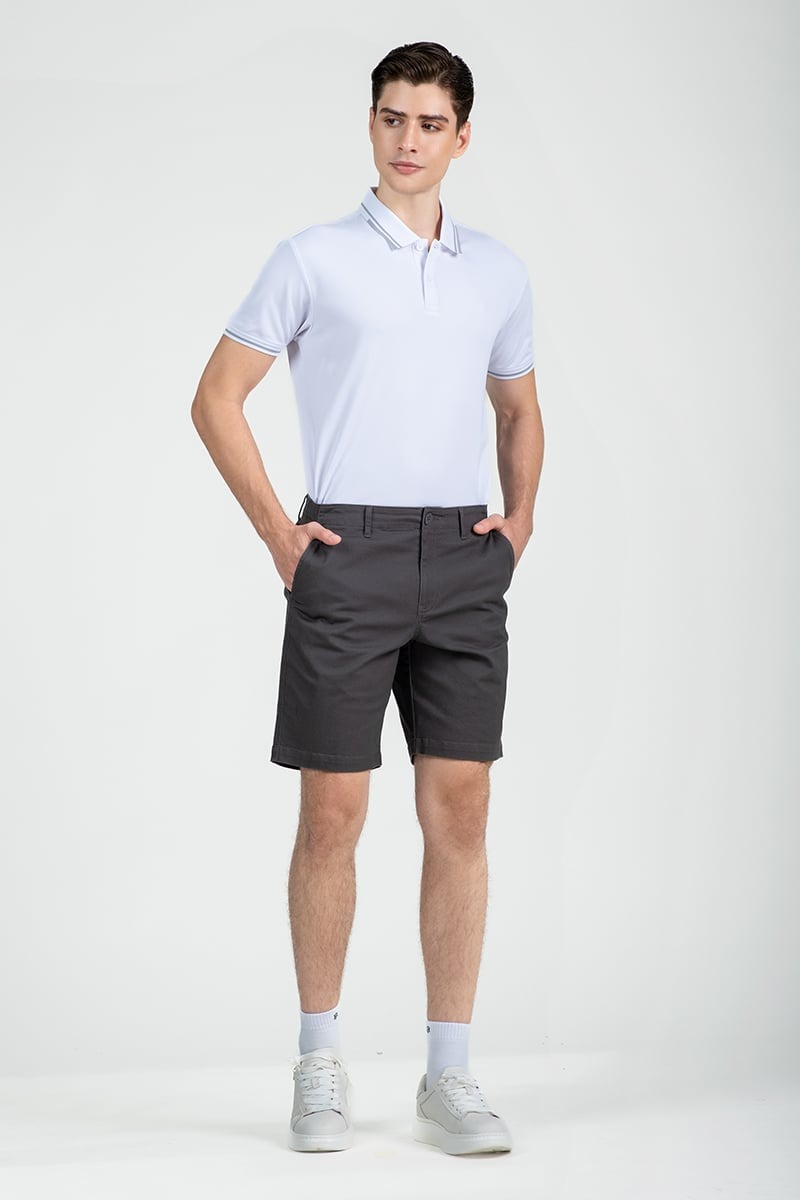 Quần Short Nam Khaki Trên Gối