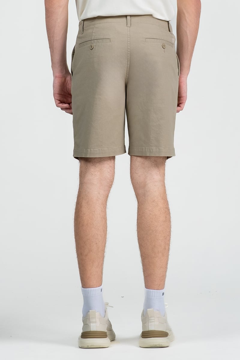 Quần Short Nam Khaki Trên Gối