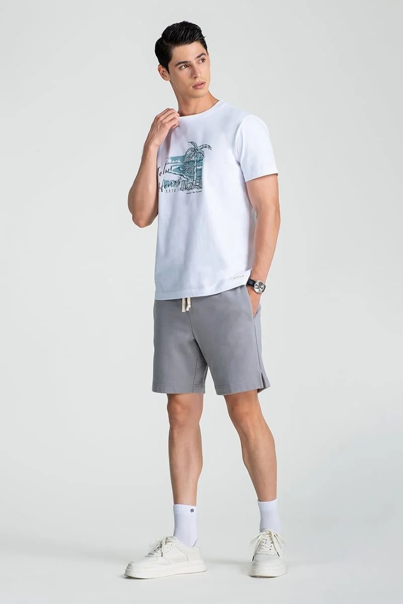 Quần Short Nam Khaki Trên Gối