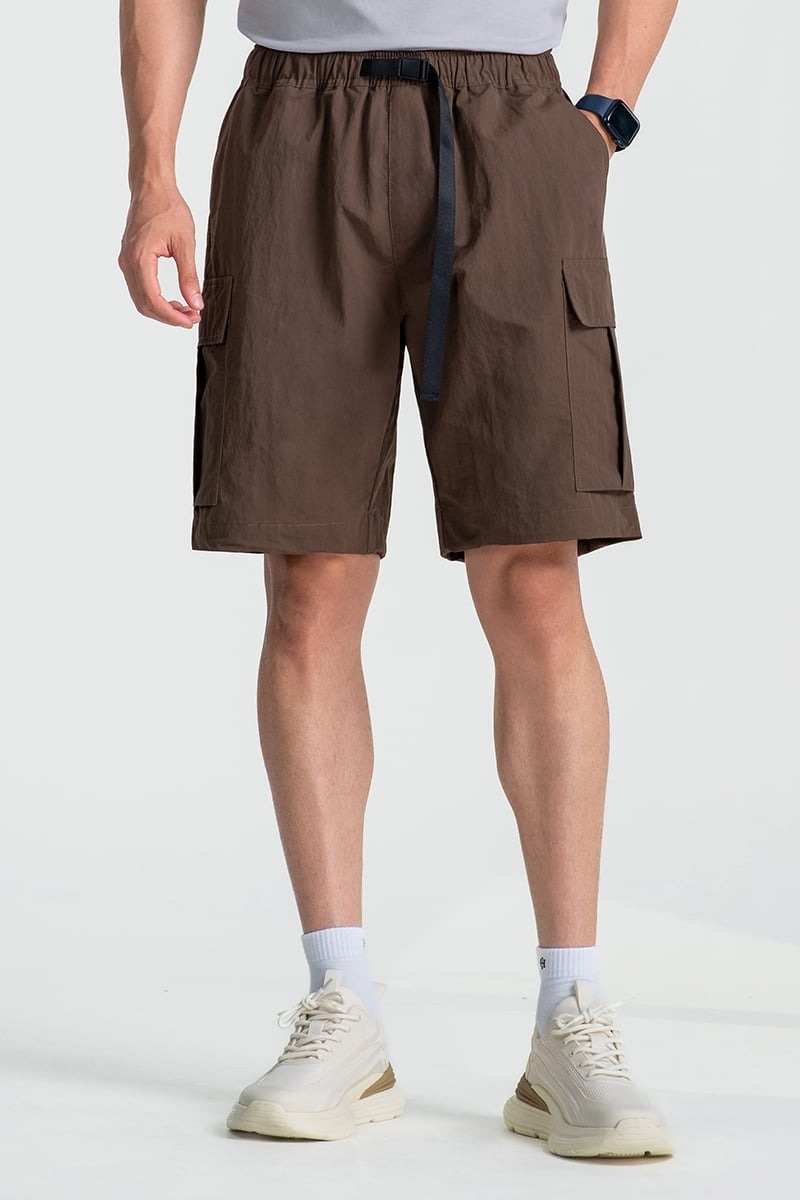Quần Short Nam Khaki Trên Gối