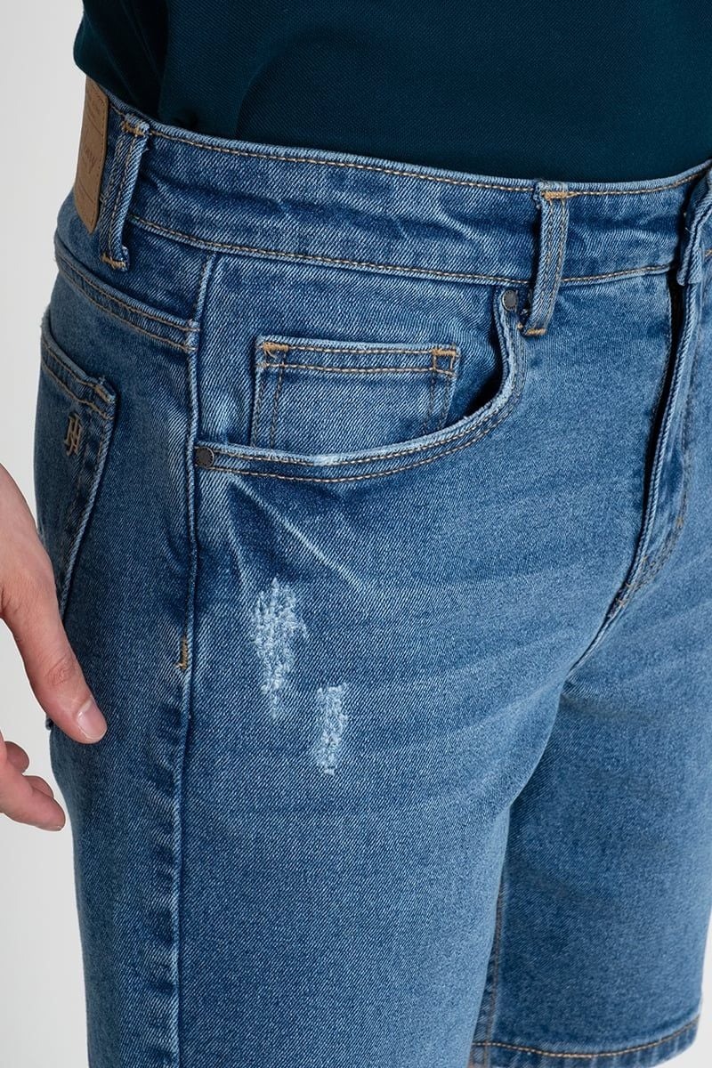 Quần Short Nam Khaki Trên Gối