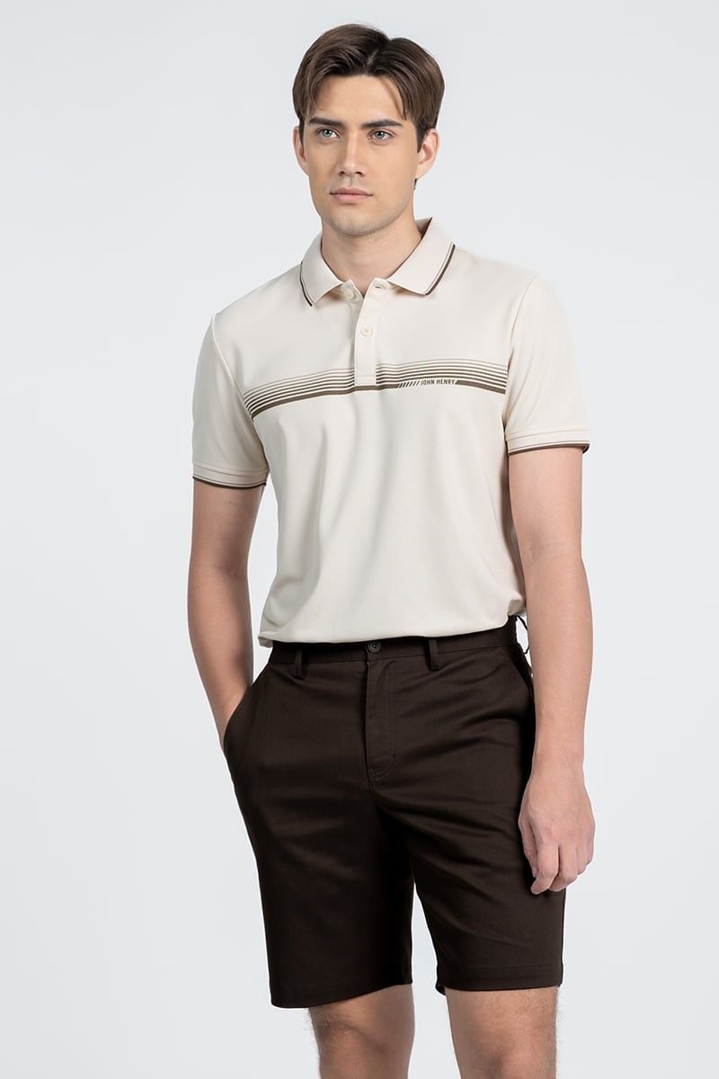 Quần Short Nam Khaki Trên Gối