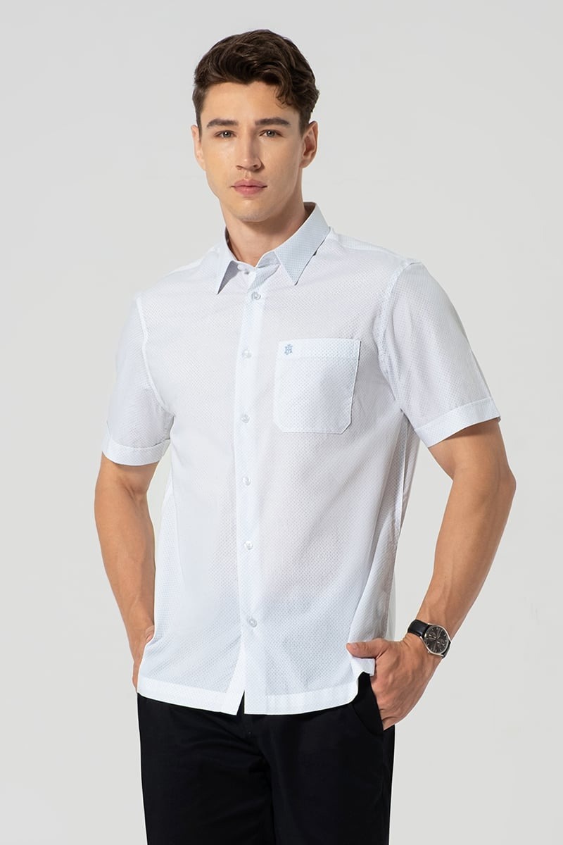 Áo Sơ Mi Nam Tay Ngắn Form Suông