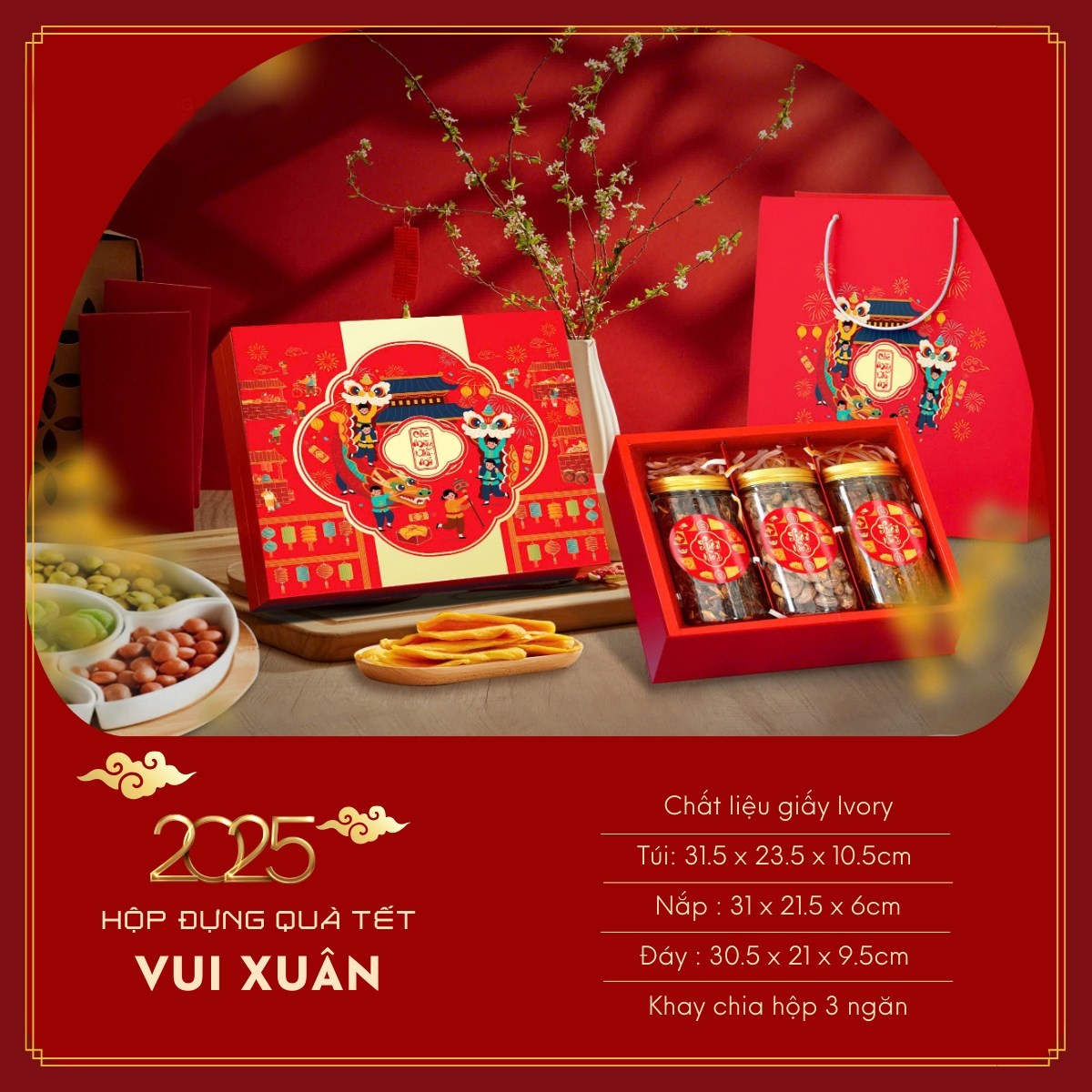 Hộp quà tết 2025 Vui Xuân