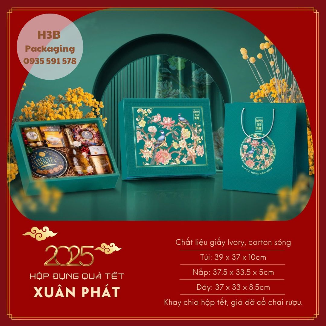 Hộp Đựng Quà Tết 2025 "Xuân Phát"