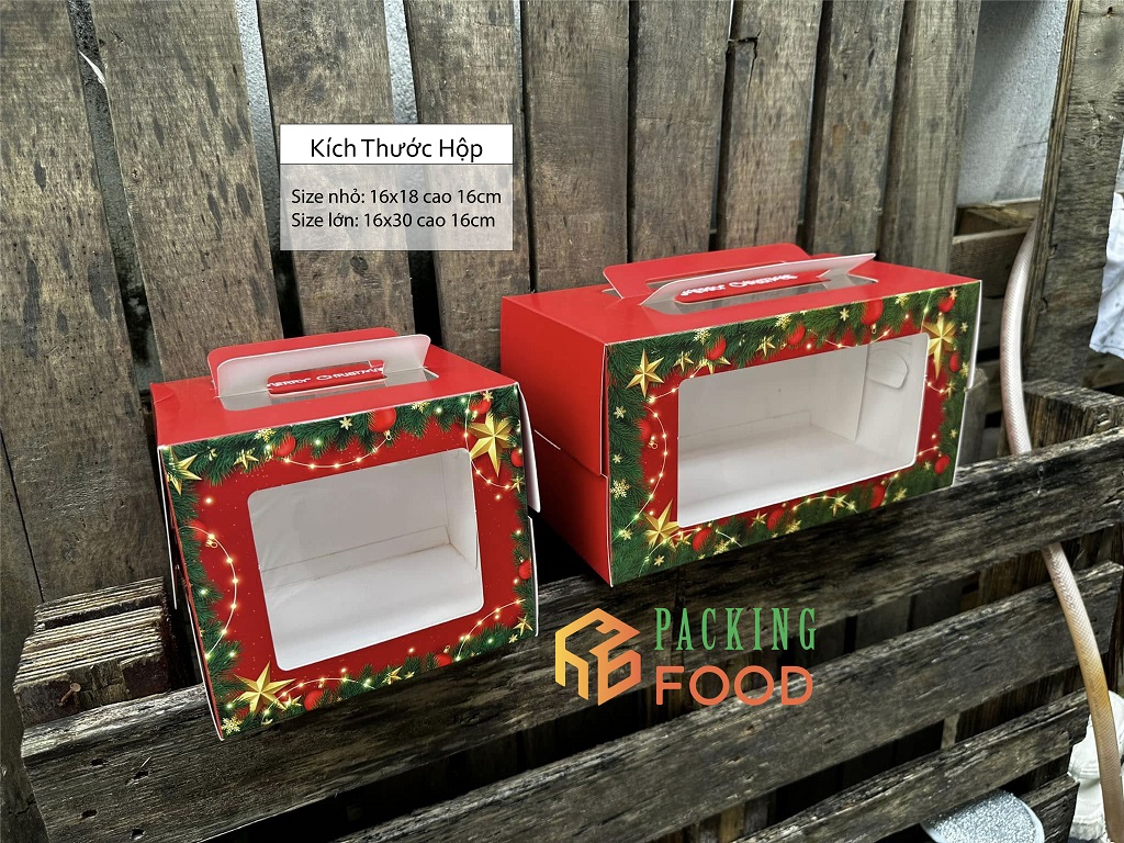Hộp Giấy Đựng Bánh Kem Khúc Cây Giáng Sinh