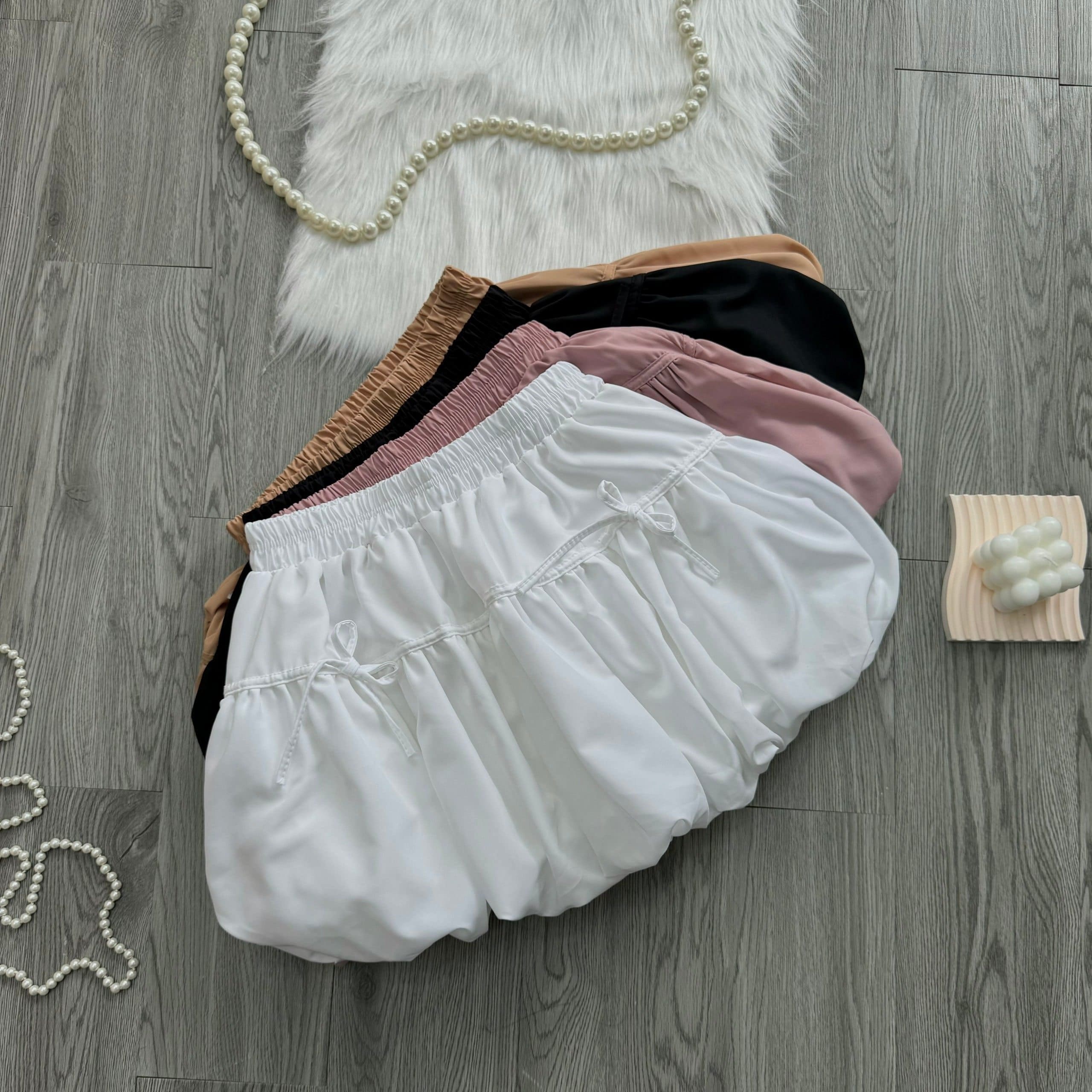 Bigsize Chân Váy Bồng Bí Chất Lụa Chéo Thái Mềm Siêu Xinh Dễ Thương Có Lót Trong Thời Trang Nữ Cao Cấp