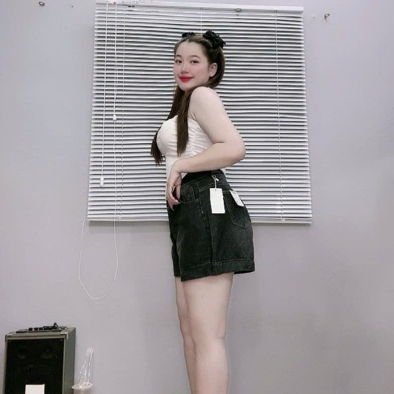 Quần Short Jean Nữ BigSize,Quần Đùi Lưng Cao Ống Rộng Big Size 58kg-95kg Mã J6