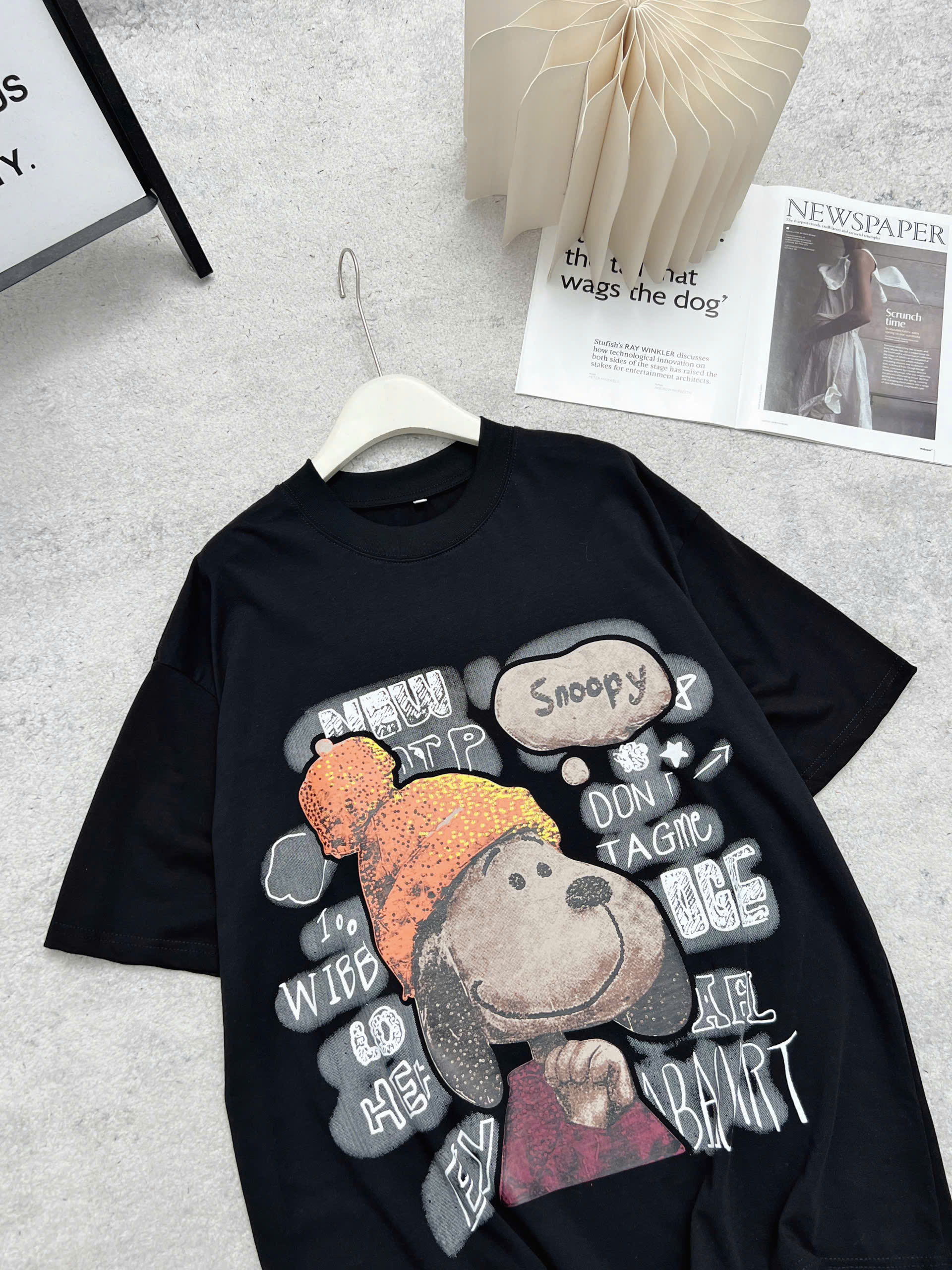 Áo thun nữ cotton form rộng áo mùa hè cổ tròn snoopy FORM RỘNG CHẤT COTTON  NỮ BIGSIZE