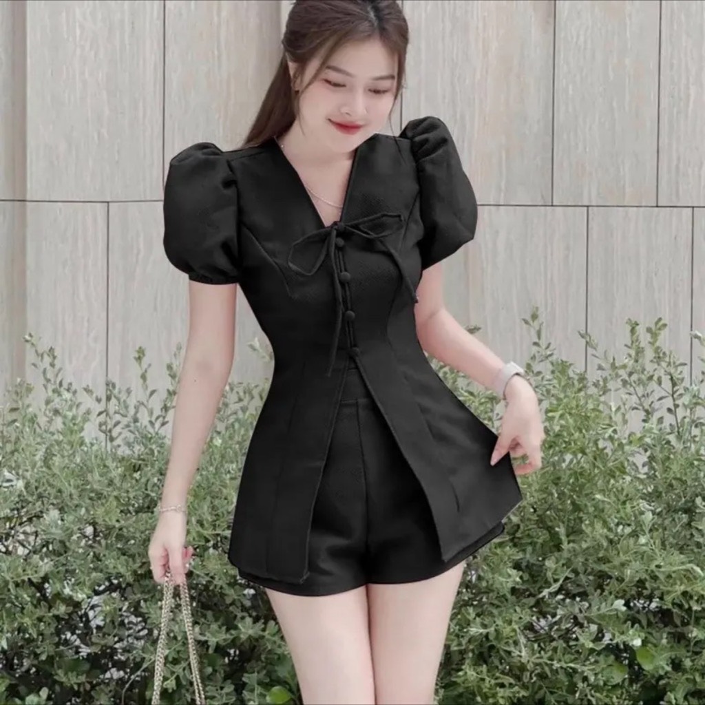 Set Bộ Tay Phồng Nút Bọc Bigsize