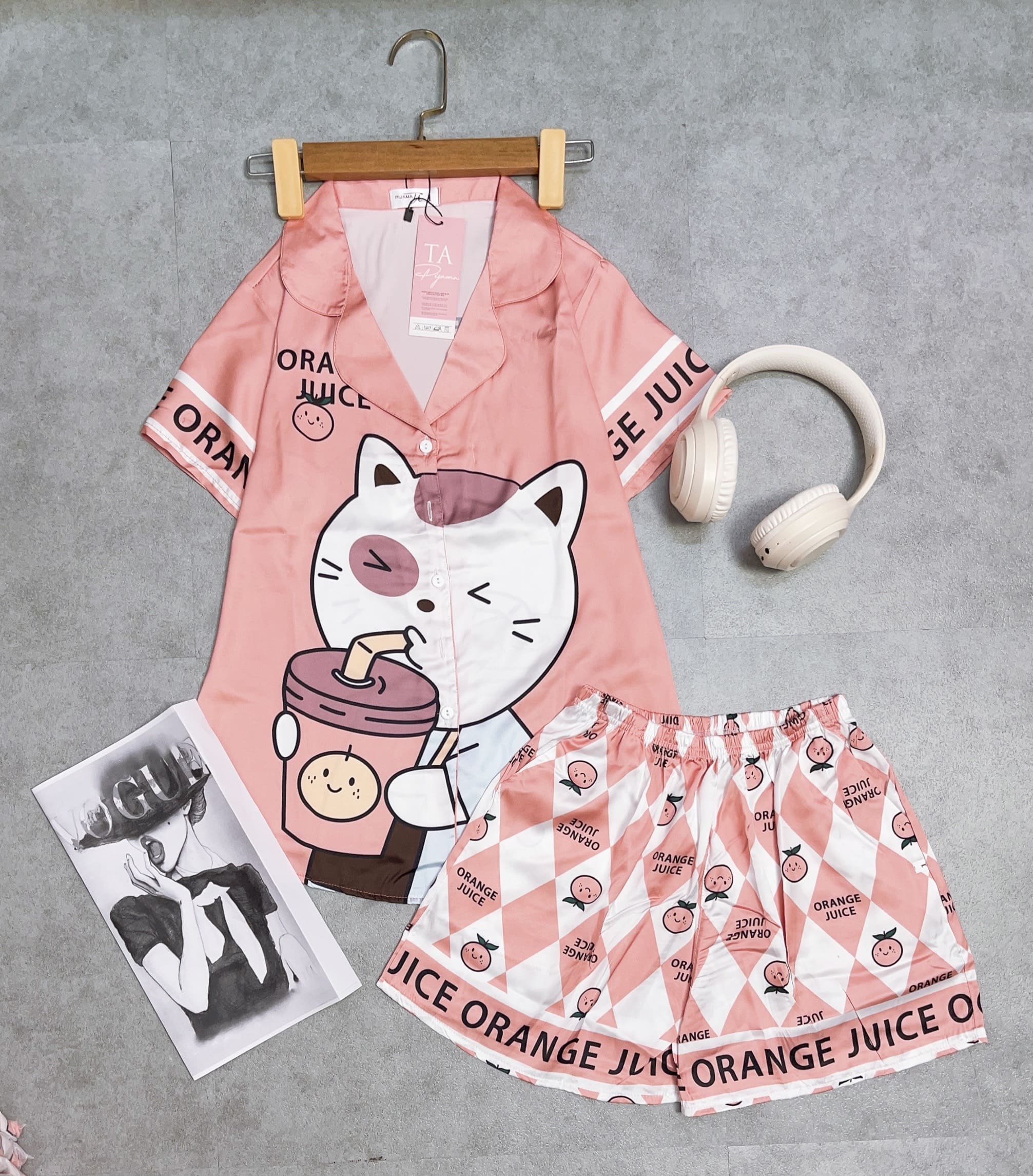 Bộ Pijama Lụa đùi Bigsize 50-95kg BD04