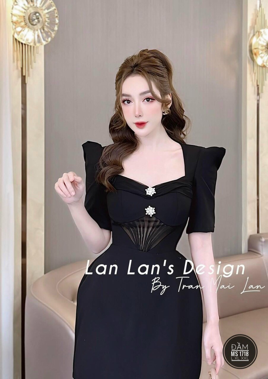 Đầm Lưới Eo Dự Tiệc Thiết Kế Bigsize 1718