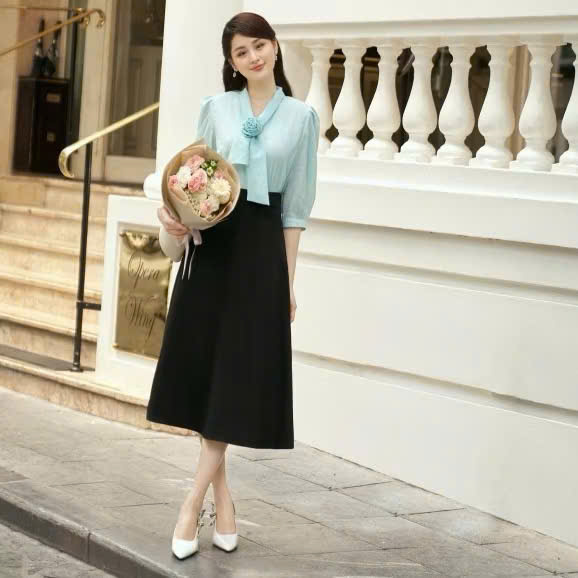 Chân Váy Dài A dáng xoè che bụng, công sở trẻ trung thanh lịch 50-90kg Công Sở Bigsize Chất Tuyết Mưa Sang Trọng