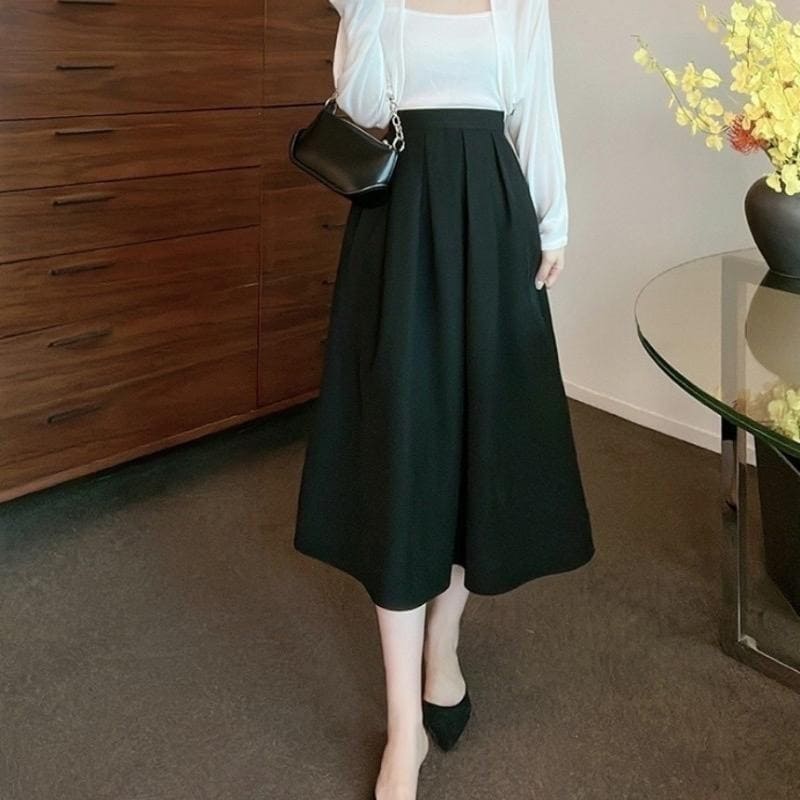 Chân Váy Xếp Ly Vải Thô Bigsize