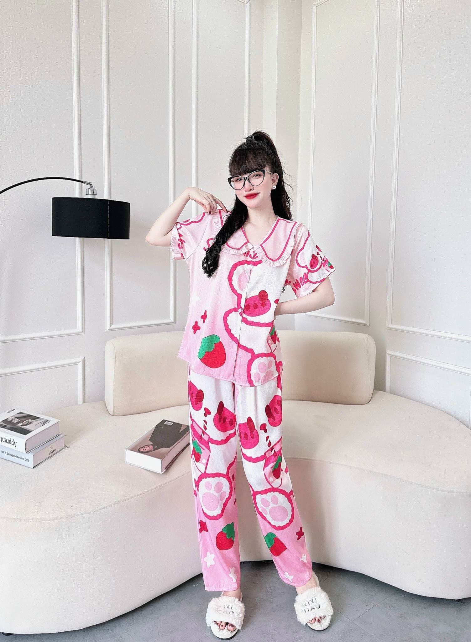 Bộ Lụa Xước Quần Dài in 3D Bigsize 50-95kg