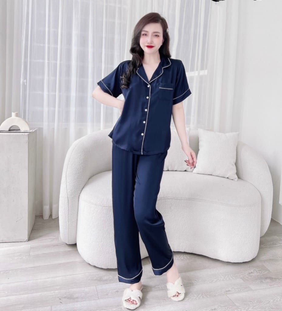 Bộ Pijama Lụa Dài Viền Bigsize 50-95kg